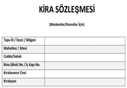 Kira Sözleşmelerinin Düzenlenme Şekli.